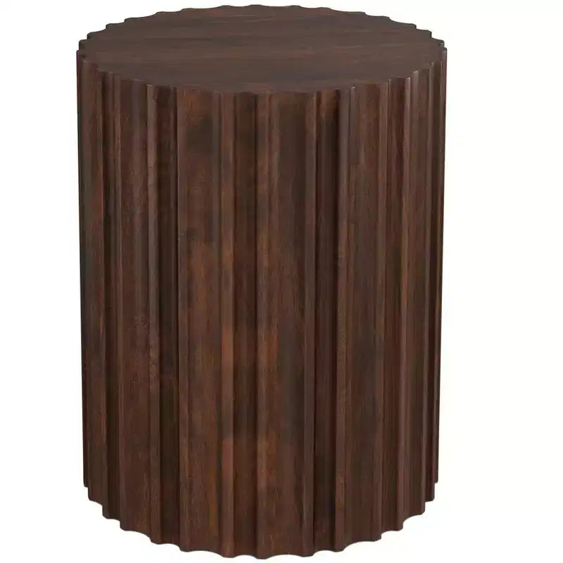 Mesa auxiliar contemporánea Doncaster Boho de mango macizo de 16 pulgadas de ancho, ensamblada