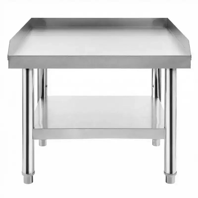 Mesa para parrilla de 24x28, mesa de preparación de acero inoxidable de alta resistencia de 1000 lb con estante inferior de 220 lb, ideal para cocinas comerciales, hoteles y hogares