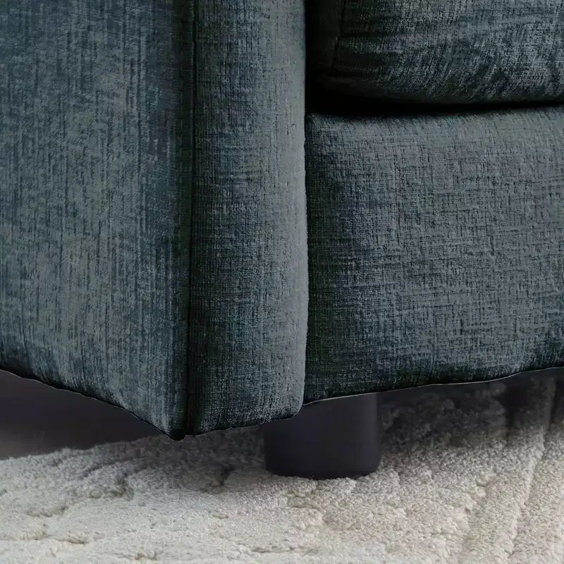 MAYEERTY Sofá moderno de mediados de siglo de 3 plazas con 2 cojines de reposabrazos y 2 cojines decorativos para sala de estar, gris