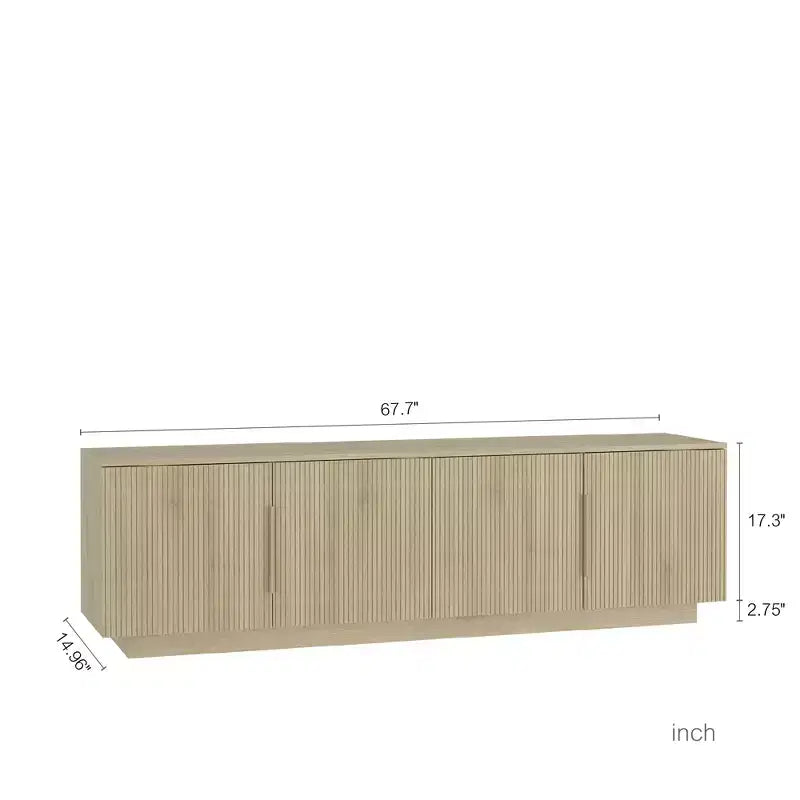 Mueble de TV moderno JVNOXK de 68 pulgadas con iluminación LED de 16 colores, compatible con televisores de 55, 60 y 65 pulgadas, incluye espacio de almacenamiento, tono de madera