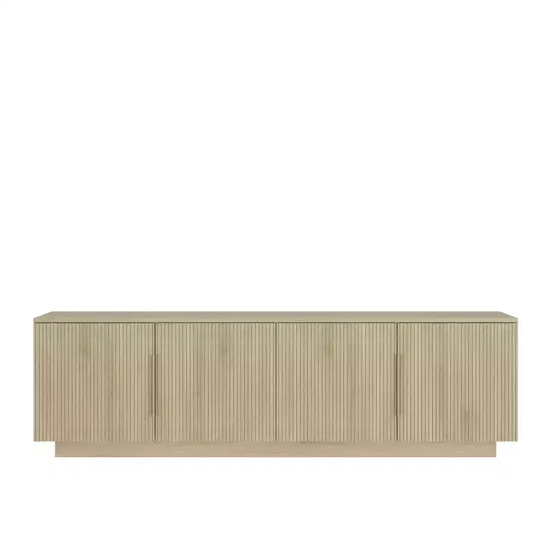 Mueble de TV moderno JVNOXK de 68 pulgadas con iluminación LED de 16 colores, compatible con televisores de 55, 60 y 65 pulgadas, incluye espacio de almacenamiento, tono de madera
