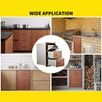 Cajones de cocina para exterior de 17 an. x 30 al. x 21 pr., cajones triples para barbacoa de montaje empotrado con asa de acero inoxidable, toallero de papel