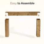 Mesa consola, mesa de madera maciza estilo rústico para recibidor y entrada