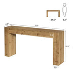 Mesa consola, mesa de madera maciza estilo rústico para recibidor y entrada