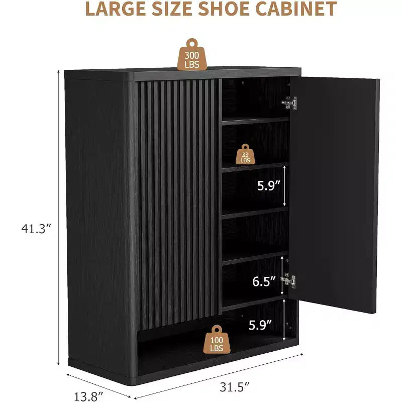 Zapatero Moderno de Madera con Cajón y Estantes Ajustables