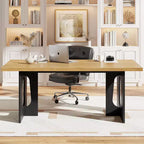 71 Mesa de comedor moderna para 6-10, mesa de cocina rectangular para reuniones familiares con una base de pedestal resistente