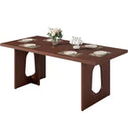 71 Mesa de comedor moderna para 6-10, mesa de cocina rectangular para reuniones familiares con una base de pedestal resistente