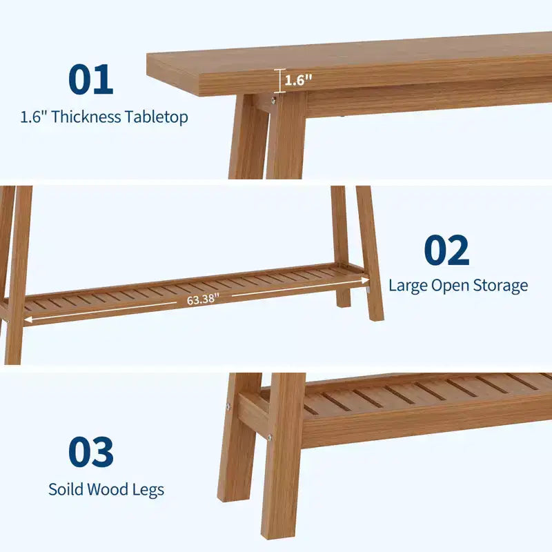 Mesa de entrada de madera de 71 pulgadas con almacenamiento, mesa consola estrecha de 2 niveles estilo rústico, para sala de estar, pasillo, entrada, detrás del sofá, fácil montaje