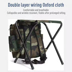 Silla Plegable Portátil tipo Mochila para Montañismo y Pesca, Taburete de Tela Oxford con Carga Máxima de 100 kg para Camping, Senderismo y Viajes