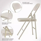 Juego de 8 sillas plegables de acero con respaldo, juego de sillas de comedor plegables de metal resistente, capacidad de 158 kg, apto para interior y exterior