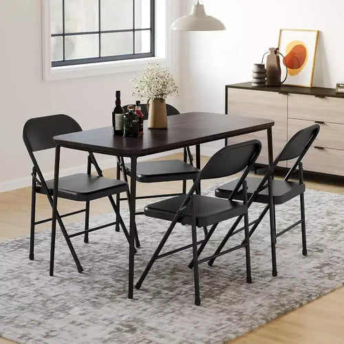 Juego de 8 sillas plegables de acero con respaldo, juego de sillas de comedor plegables de metal resistente, capacidad de 158 kg, apto para interior y exterior