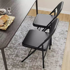 Juego de 8 sillas plegables de acero con respaldo, juego de sillas de comedor plegables de metal resistente, capacidad de 158 kg, apto para interior y exterior