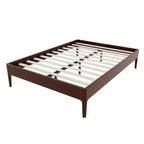 Base de Cama de Plataforma de Bambú Sólido Polibi con Soporte Central de Metal y Almacenamiento Debajo de la Cama