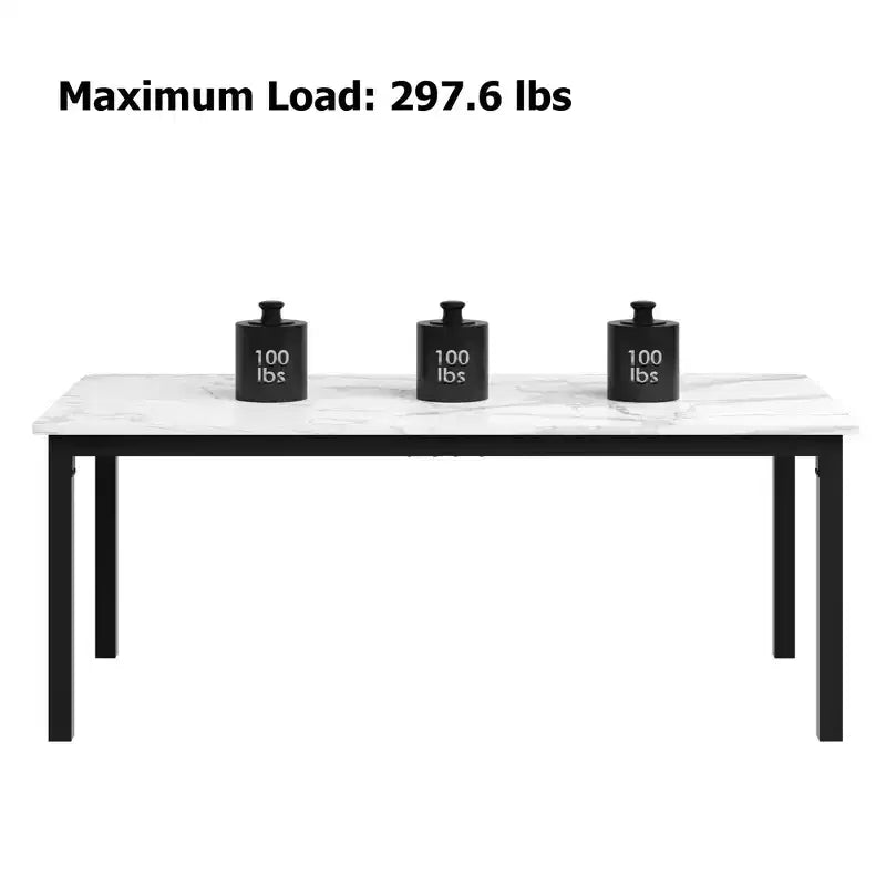 Mesa de comedor industrial de 200 cm para 8 personas, mesa de comedor larga de madera con diseño de espiga y mortaja, mesa de cocina con patas de metal resistentes, para comedor u oficina