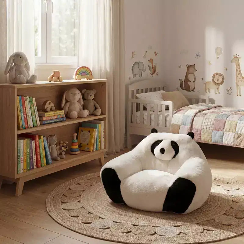 Puff GDFStudio Gwenaelle moderno con forma de panda