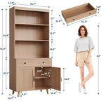 Aparador Buffet con Cajones, Mesa Consola Multifuncional para Sala de Estar, Cocina, Comedor, Almacenamiento en Oficina en Casa, Gabinete Alto