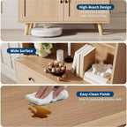 Aparador Buffet con Cajones, Mesa Consola Multifuncional para Sala de Estar, Cocina, Comedor, Almacenamiento en Oficina en Casa, Gabinete Alto