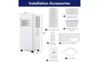GustoWave 10,000 BTU Portable Air Conditioner - 3-in-1 Cooling, Dehumidifier & Fan - Cools up to 450 Sq.Ft, Ultra-Quiet, Energy Efficient, Remote