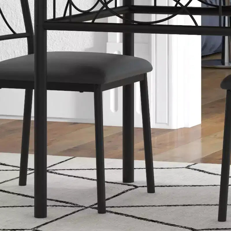 Juego de mesa de comedor de 3 piezas para 2 personas, mesa de cocina de madera industrial y 2 sillas tapizadas de cuero sintético con estructura de metal para espacios pequeños, apartamentos