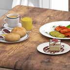Juego de mesa de comedor de 3 piezas para 2 personas, mesa de cocina de madera industrial y 2 sillas tapizadas de cuero sintético con estructura de metal para espacios pequeños, apartamentos