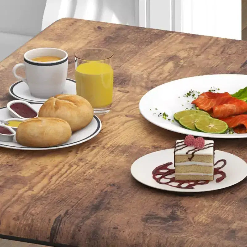 Juego de mesa de comedor de 3 piezas para 2 personas, mesa de cocina de madera industrial y 2 sillas tapizadas de cuero sintético con estructura de metal para espacios pequeños, apartamentos