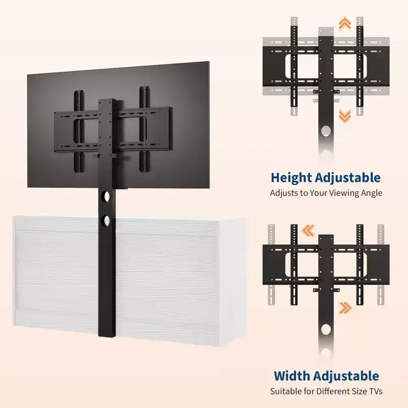 Cómoda de 9 cajones y mueble para TV con soporte para televisores de 32 a 85 pulgadas, centro de entretenimiento moderno con cajones, mesa de consola multimedia para dormitorio y sala de estar