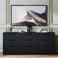 9 Drawer Dresser TV Stand with Mount for 32-85 in TVs, Modern Entertainment Center with Drawers, Media Console Table for Bedroom Living Room