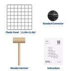 Organizador de almacenamiento de rejilla de alambre modular de 6 cubos, cubos de estanterías metálicas para armarios, armario de almacenamiento abierto para la entrada, dormitorio, sala de estar, oficina