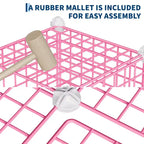 Organizador de almacenamiento de rejilla de alambre modular de 6 cubos, cubos de estanterías metálicas para armarios, armario de almacenamiento abierto para la entrada, dormitorio, sala de estar, oficina