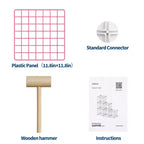Organizador de almacenamiento de rejilla de alambre modular de 6 cubos, cubos de estanterías metálicas para armarios, armario de almacenamiento abierto para la entrada, dormitorio, sala de estar, oficina