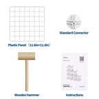 Organizador de almacenamiento de rejilla de alambre modular de 6 cubos, cubos de estanterías metálicas para armarios, armario de almacenamiento abierto para la entrada, dormitorio, sala de estar, oficina