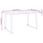 vidaXL Mesa de Comedor con Borde Natural Mesa de Cena para Cocina Madera Maciza de Acacia