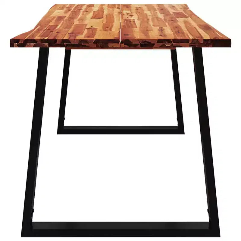 vidaXL Mesa de Comedor con Borde Natural Mesa de Cena para Cocina Madera Maciza de Acacia