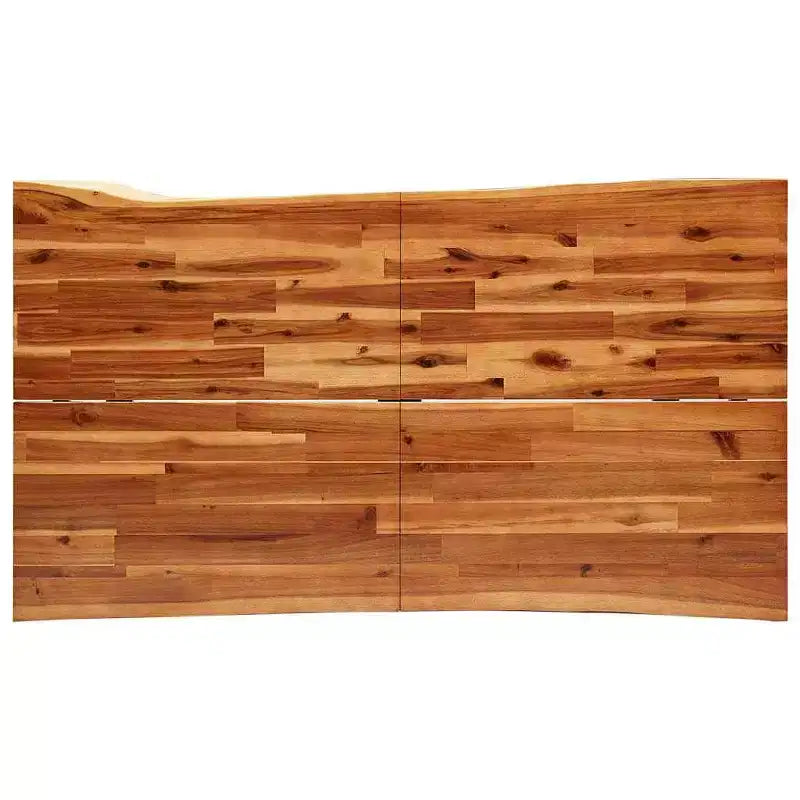 vidaXL Mesa de Comedor con Borde Natural Mesa de Cena para Cocina Madera Maciza de Acacia