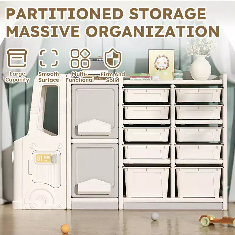 Gabinete Organizador de Juguetes para Niños, Mejora el Cuidado Personal, Ahorra Espacio, Fácil de Limpiar, Multifuncional y Ecológico