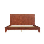 Base y armazón de cama completa Whisen con cabecero y soporte de listones de madera