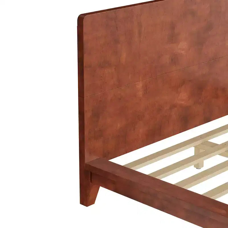 Base y armazón de cama completa Whisen con cabecero y soporte de listones de madera