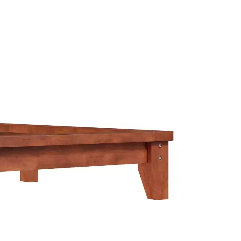 Base y armazón de cama completa Whisen con cabecero y soporte de listones de madera