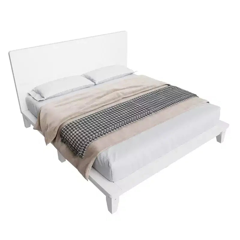 Base y armazón de cama completa Whisen con cabecero y soporte de listones de madera