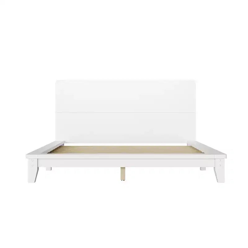 Base y armazón de cama completa Whisen con cabecero y soporte de listones de madera