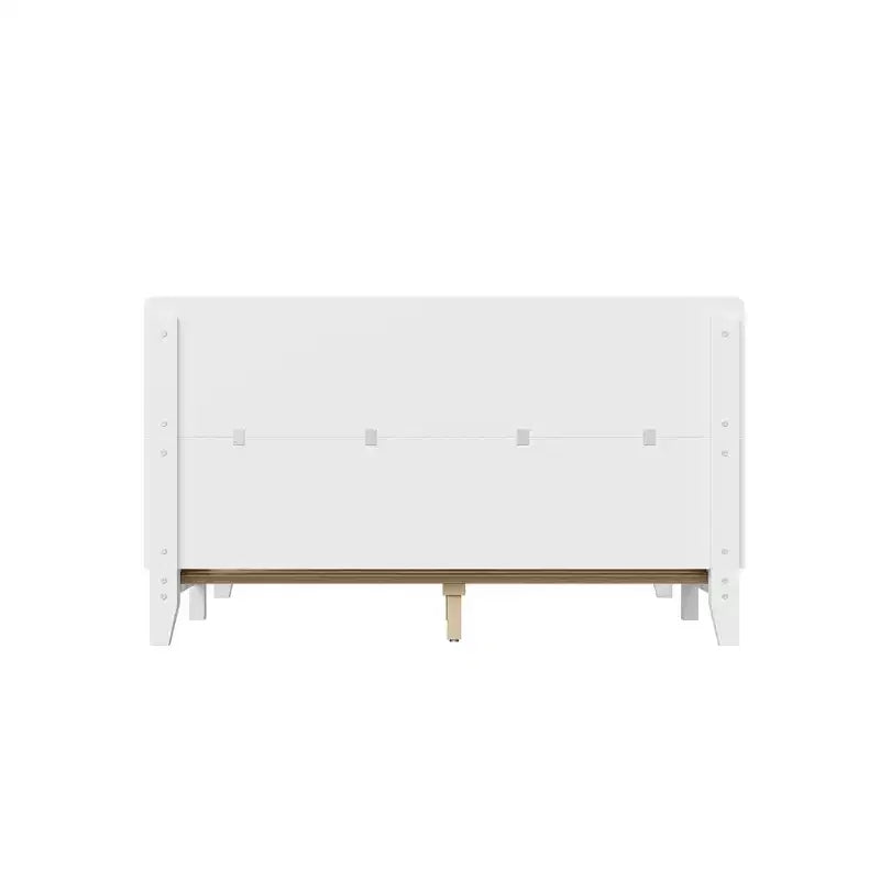 Base y armazón de cama completa Whisen con cabecero y soporte de listones de madera