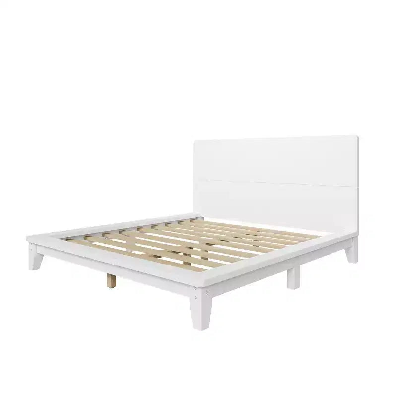 Base y armazón de cama completa Whisen con cabecero y soporte de listones de madera