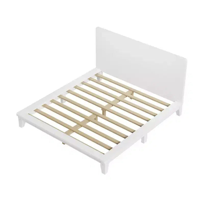 Base y armazón de cama completa Whisen con cabecero y soporte de listones de madera
