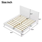 Base y armazón de cama completa Whisen con cabecero y soporte de listones de madera
