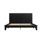 Base y armazón de cama completa Whisen con cabecero y soporte de listones de madera