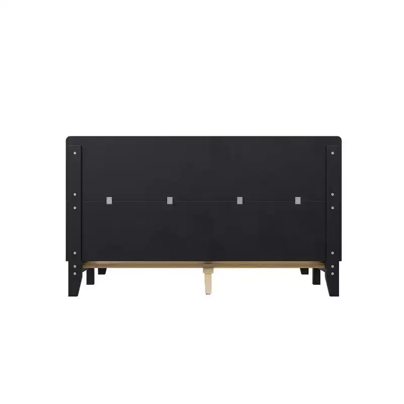 Base y armazón de cama completa Whisen con cabecero y soporte de listones de madera