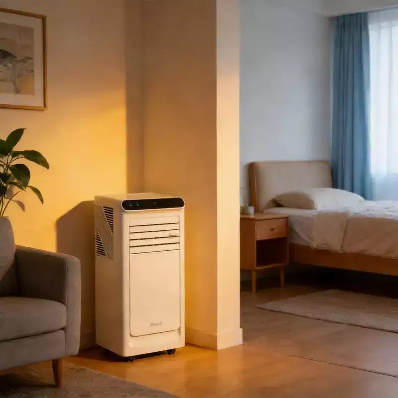 GustoWave 8,000 BTU 3-in-1 Portable Air Conditioner - Cools Up to 450 Sq.Ft, Quiet <42dB with 24H Timer & Remote, Floor Standing
