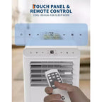 GustoWave 8,000 BTU 3-in-1 Portable Air Conditioner - Cools Up to 450 Sq.Ft, Quiet <42dB with 24H Timer & Remote, Floor Standing