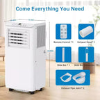 GustoWave 8000 BTU Portable Air Conditioner for Bedroom with Fast Cooling