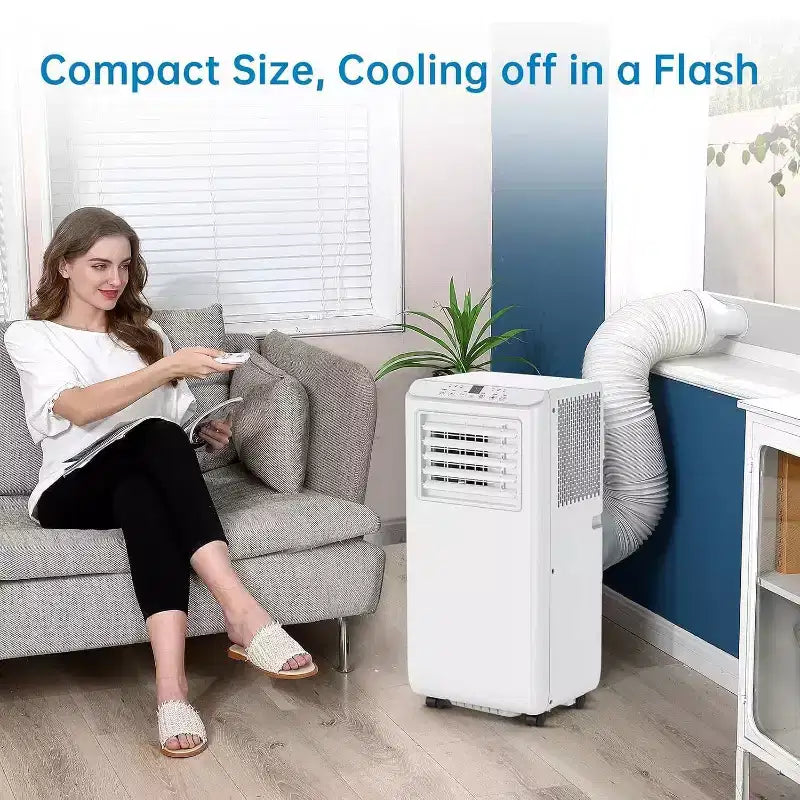 GustoWave 8000 BTU Portable Air Conditioner for Bedroom with Fast Cooling